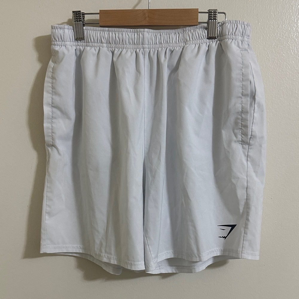 EUC Gymshark Men’s Athletic‎ White Shorts Large